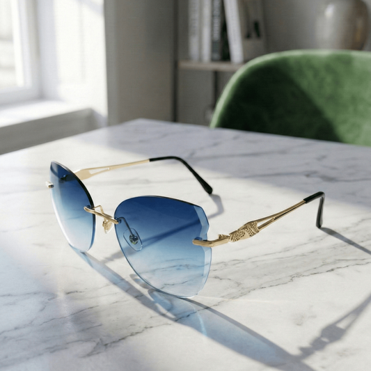 Elegant Lightweight Rimless Sunglasses