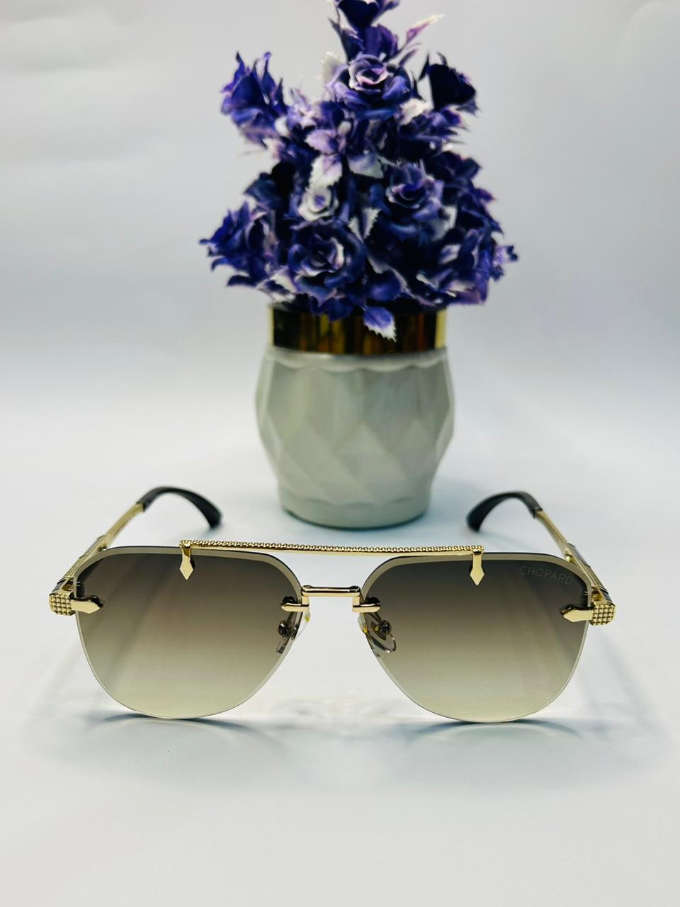 Premium Round Shape Rimless Sunglasses S-1171