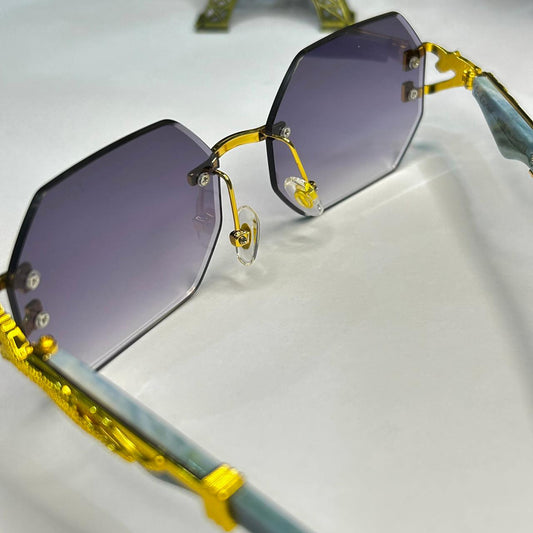 Luxury Rimless Octagon Sunglasses