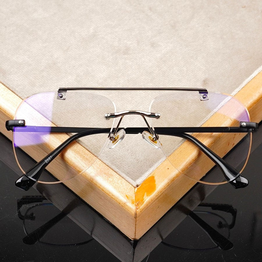 Transition Grey ā Rimless Sunglasses