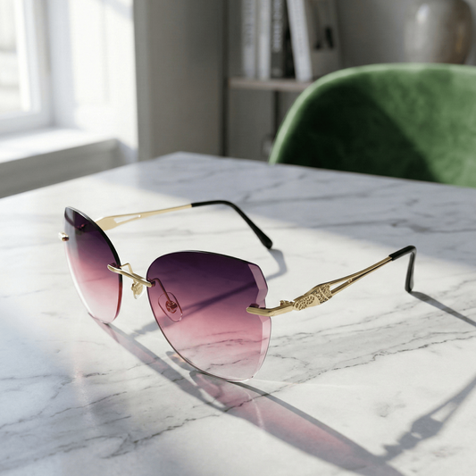 Elegant Lightweight Rimless Sunglasses