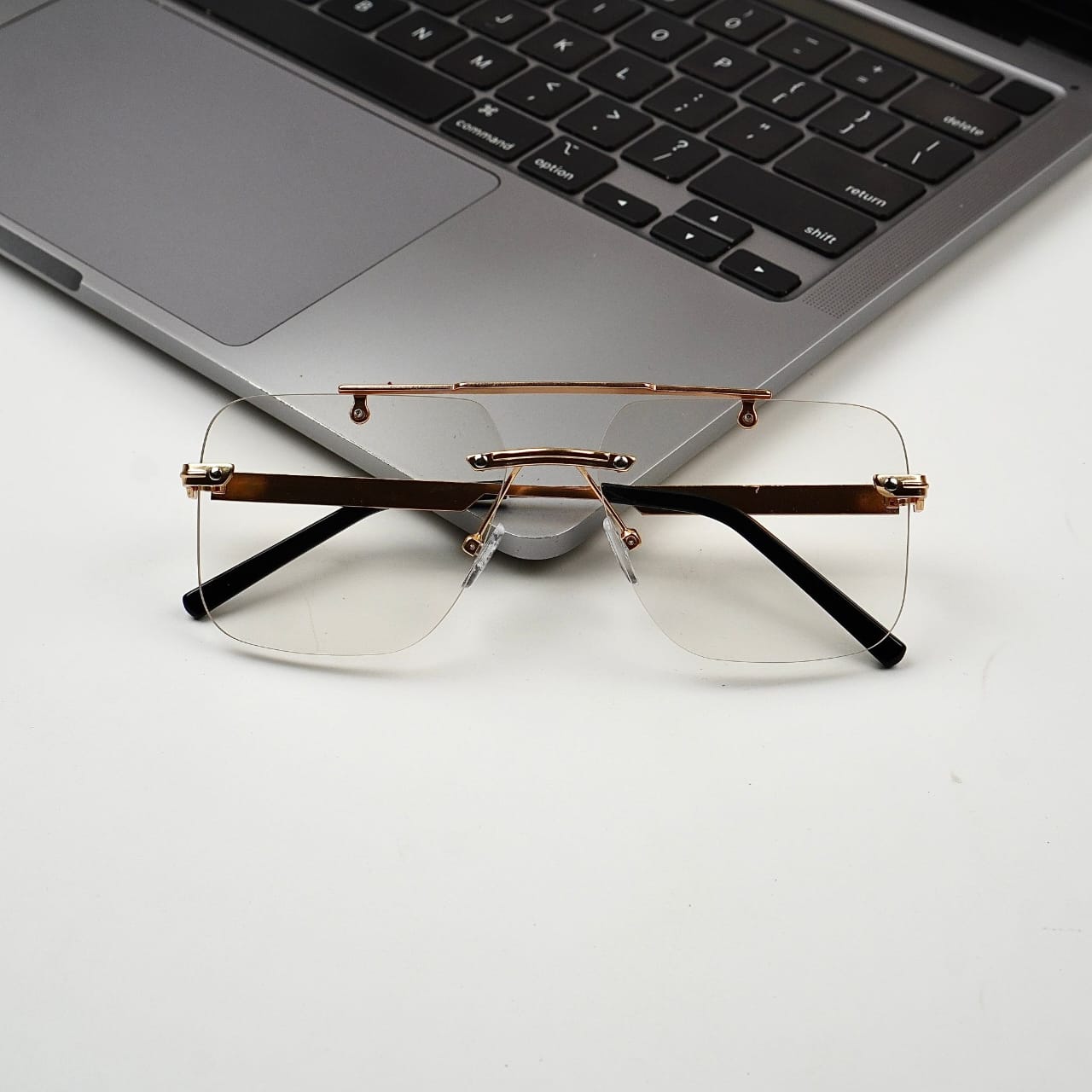 Transition Brown – Rimless Sunglasses – S-1139