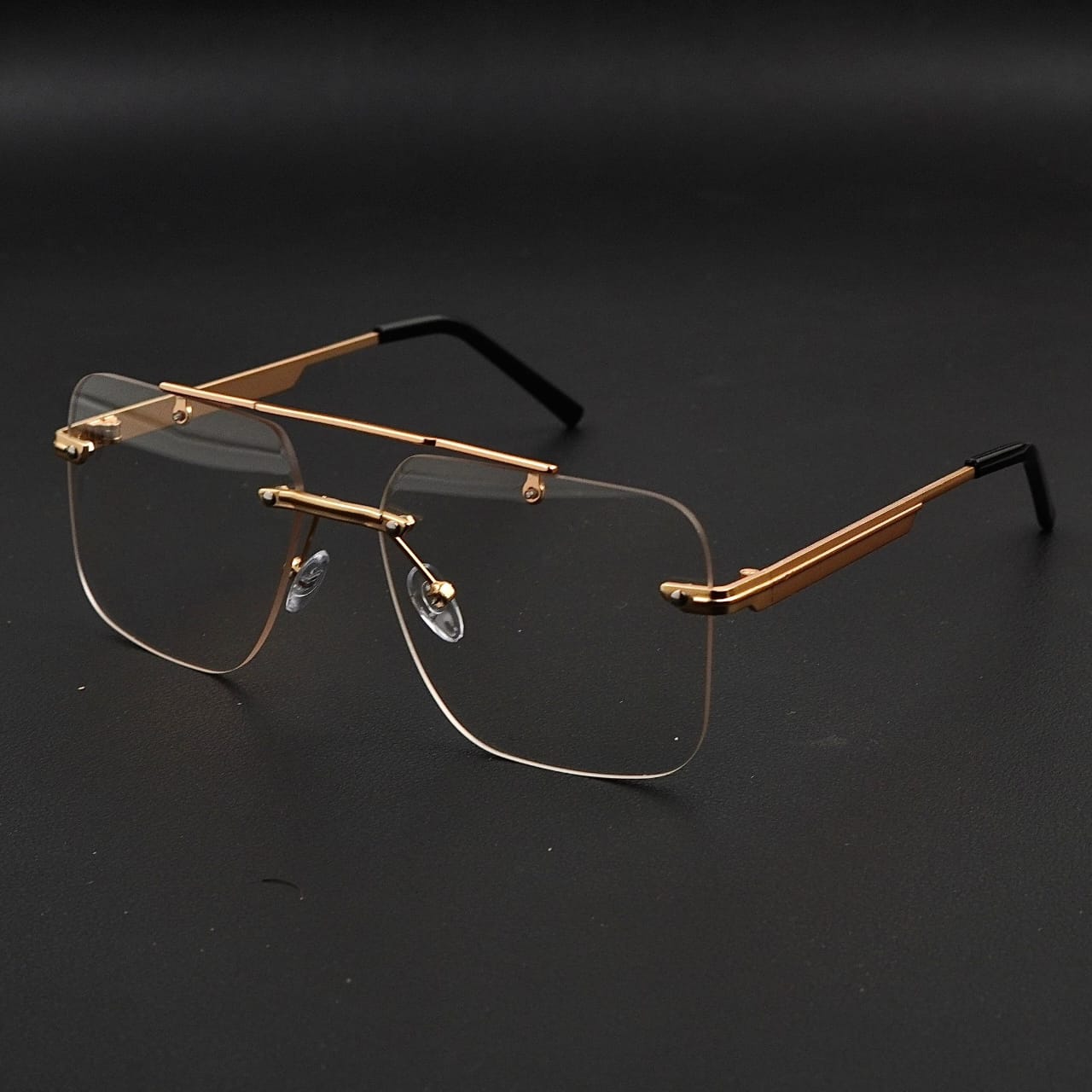 Transition Brown – Rimless Sunglasses – S-1139