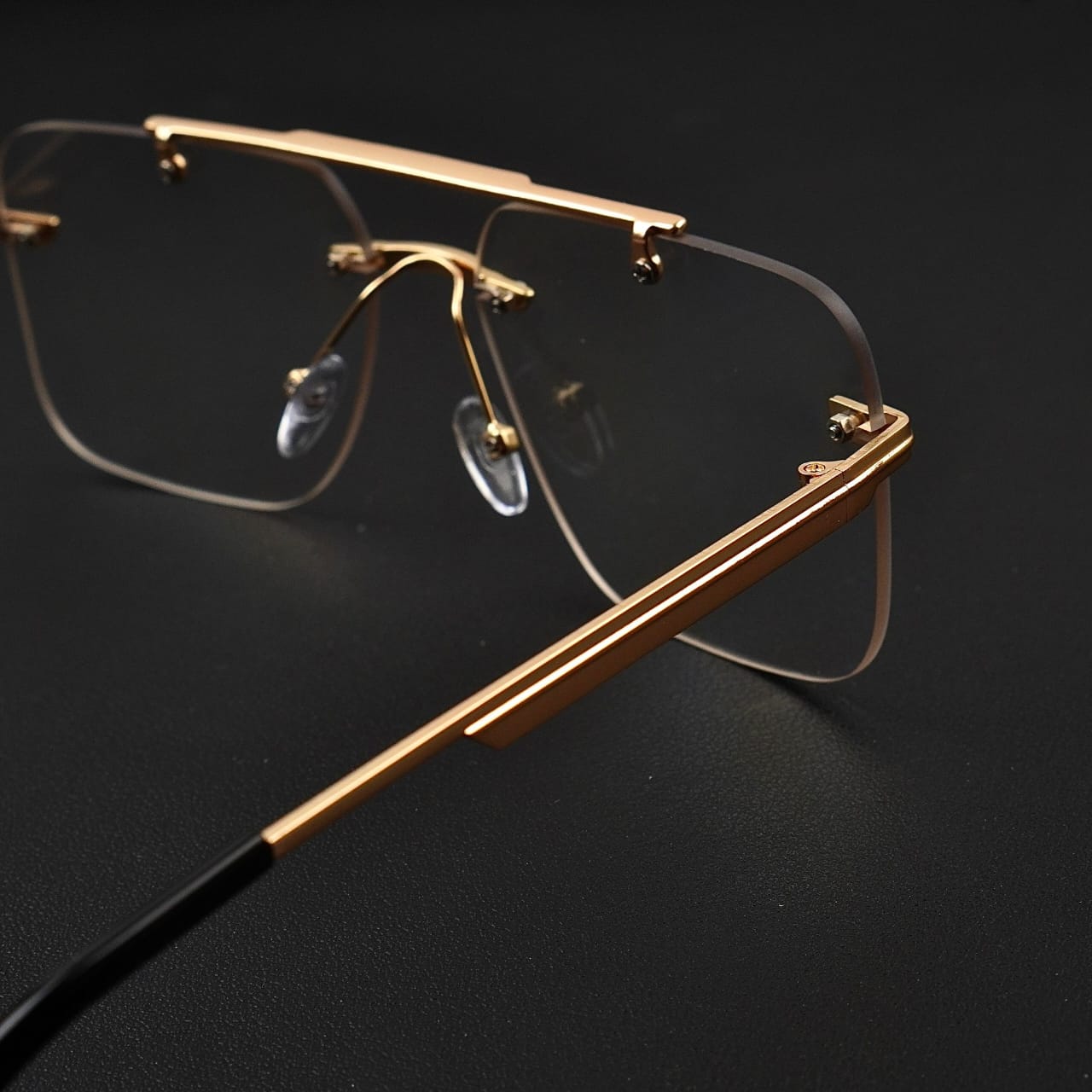 Transition Brown – Rimless Sunglasses – S-1139