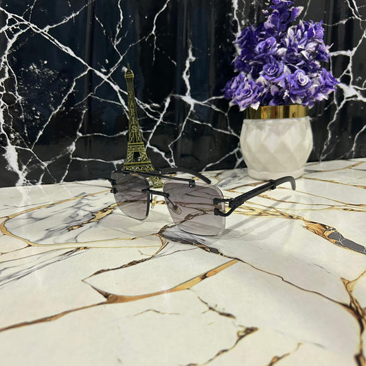 Cheetah Rimless Sunglasses – Black Frame