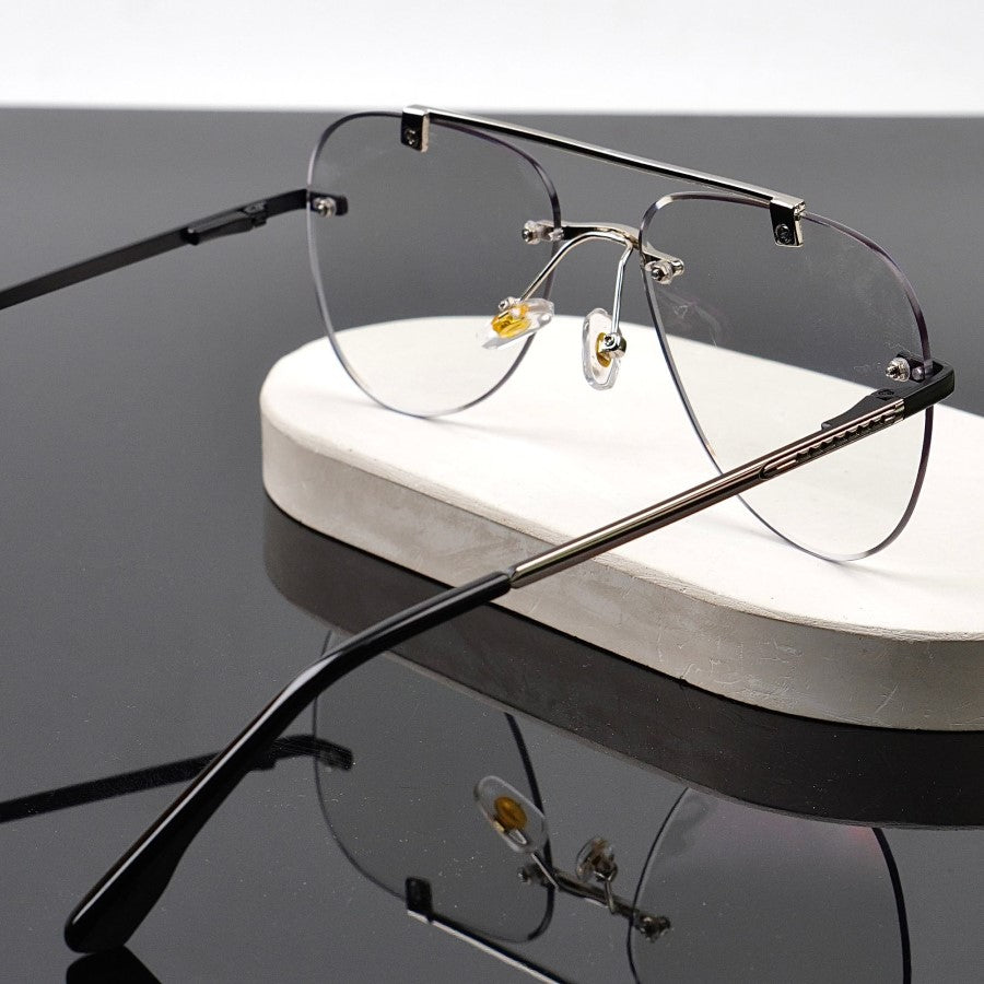 Transition Grey – Rimless Sunglasses