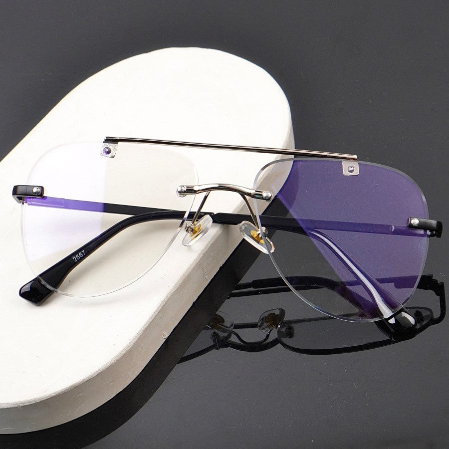 Transition Grey – Rimless Sunglasses