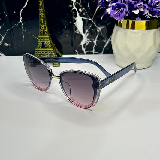 Elegant Black & Grey Diamond-Studded Eyewear-Trendy Glasses For Girls